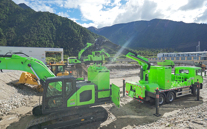 工程补能总卡壳？三亿体育移动换电车让设备8分钟满电复工